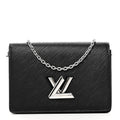Epi Twist Belt Chain Wallet Black