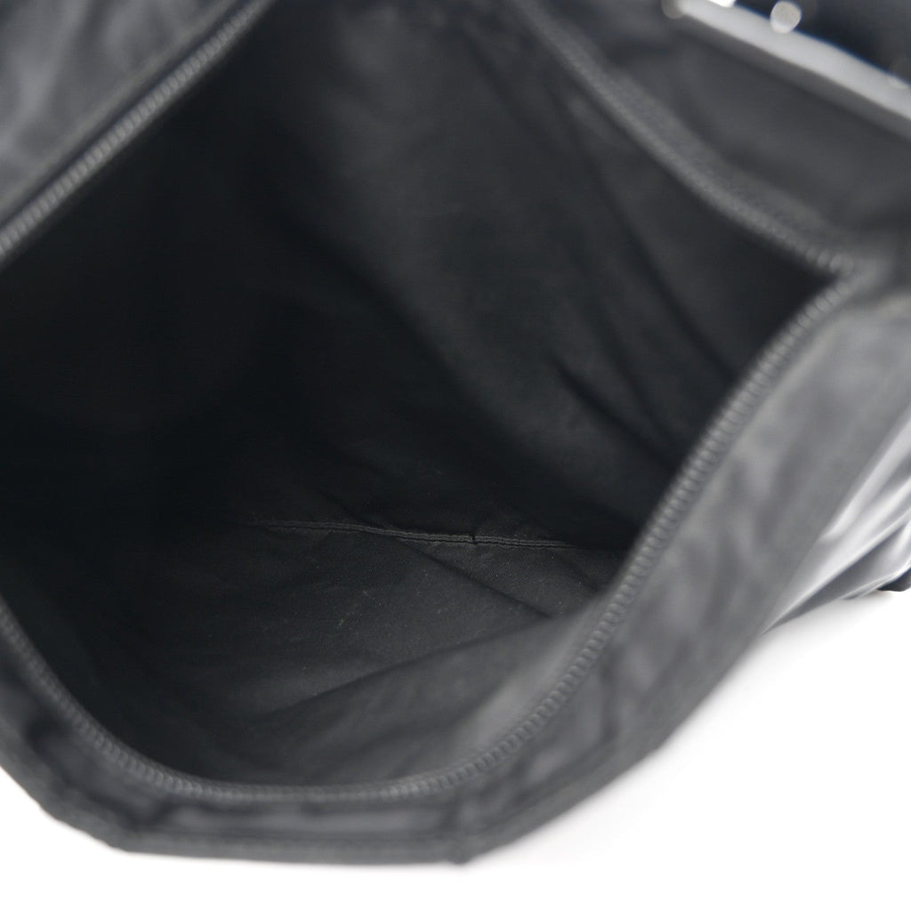 Nylon Vela Flat Messenger Bag Black
