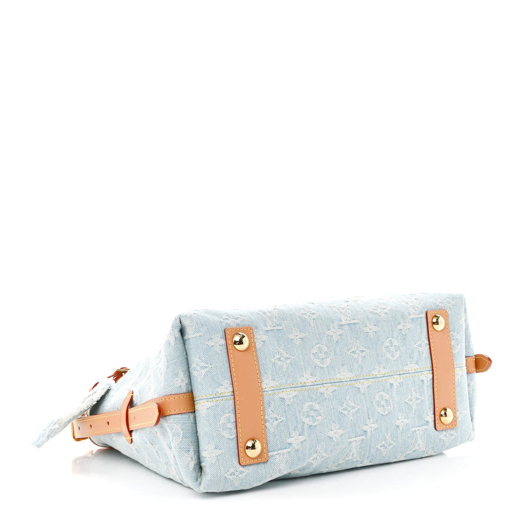 Monogram Denim CarryAll PM Sky Blue