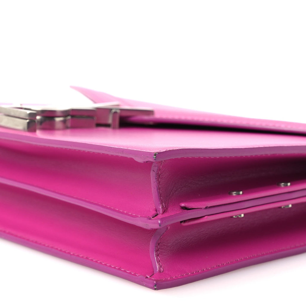Smooth Calfskin Monogram Cassandra Clasp Bag Electric Fuchsia