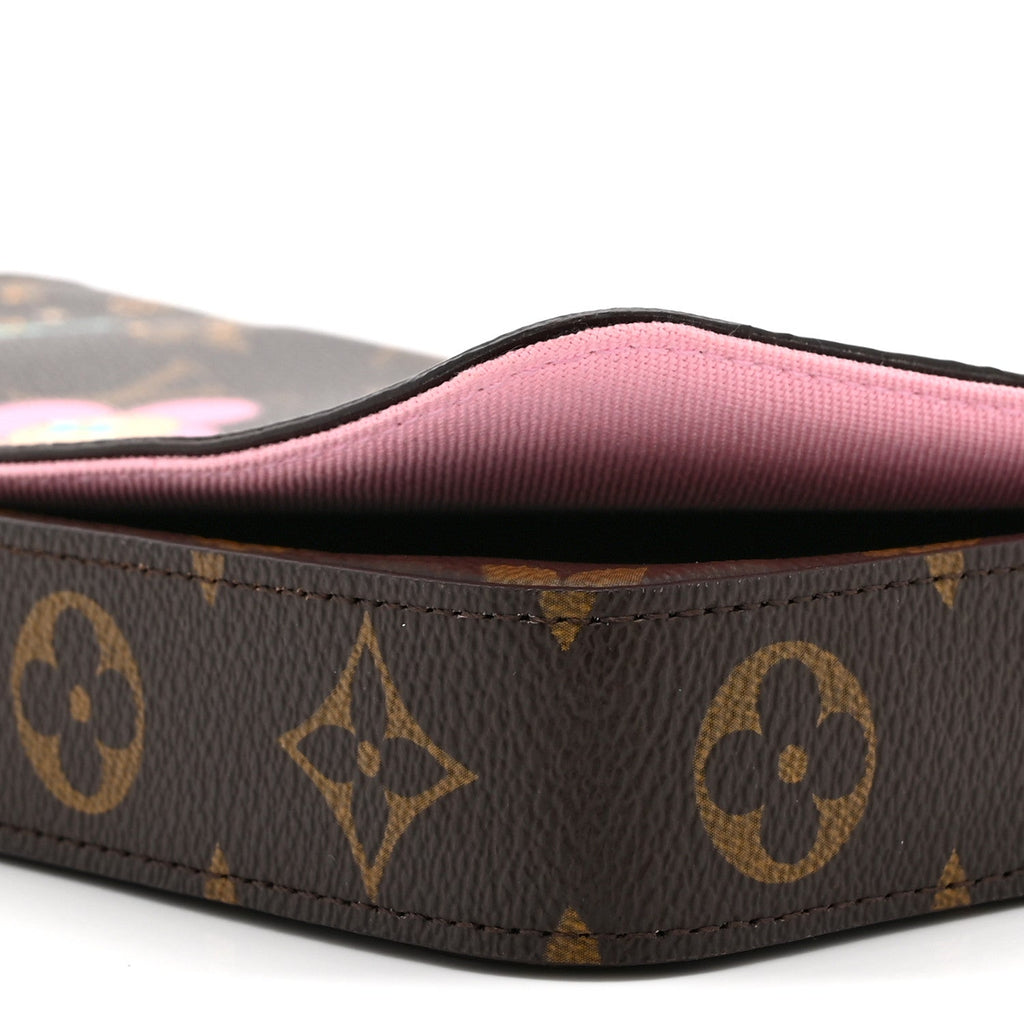 Monogram 2022 Christmas Animation Paris Pochette Felicie Chain Wallet Pink