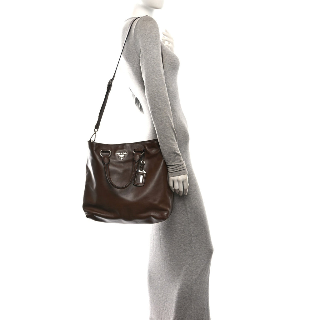 Soft Calf Shopping Tote Palissandro