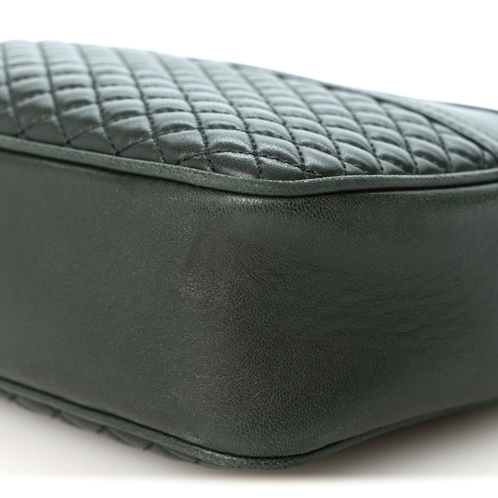 Lambskin Quilted Victoire Camera Bag New Vert Fonce