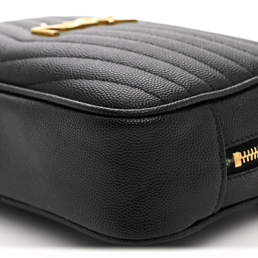 Grain De Poudre Matelasse Monogram Mini Lou Camera Bag Black