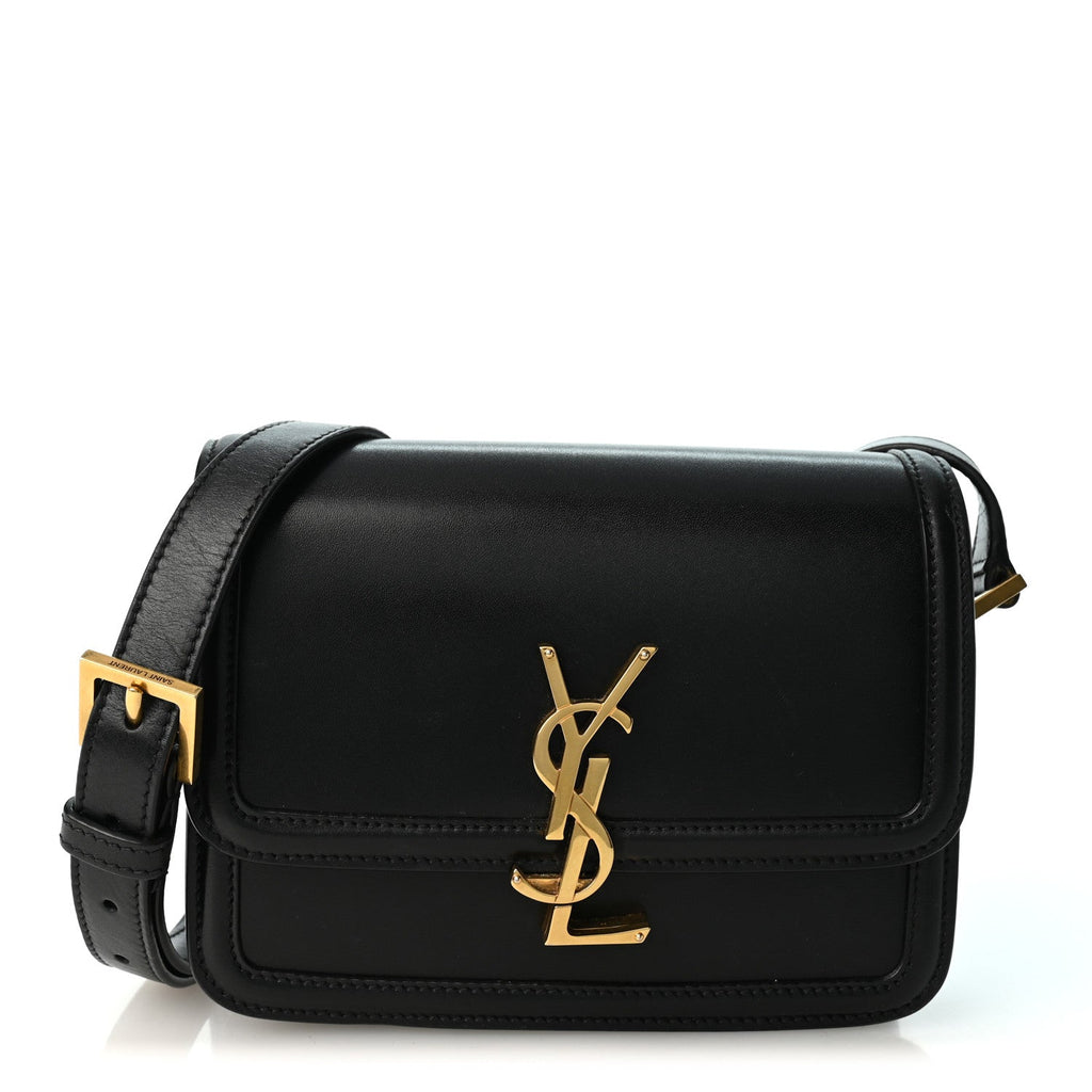 Smooth Calfskin Small Solferino Satchel Black