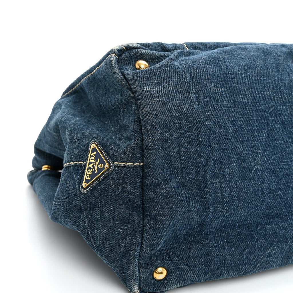 Denim Canapa Logo Tote Avio