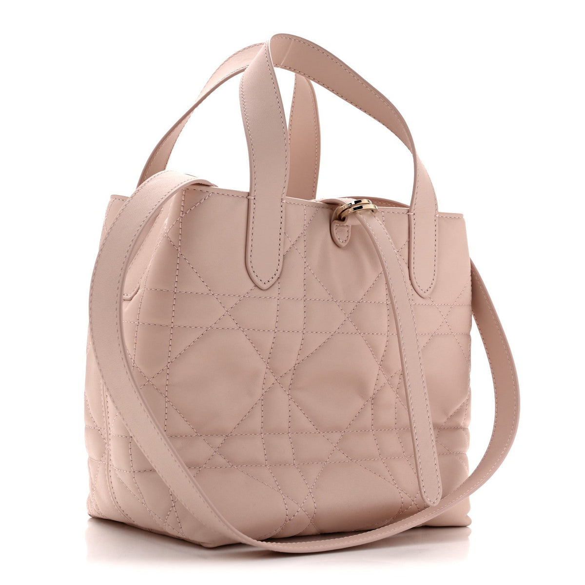 Calfskin Macrocannage Small Toujours Vertical Tote Powder Pink