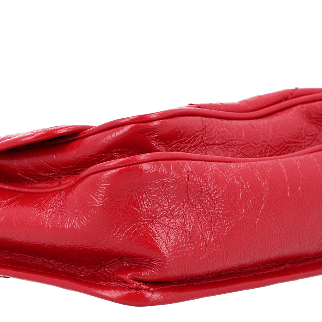 Crinkled Calfskin Matelasse Monogram Baby Niki Chain Satchel Rouge Eros