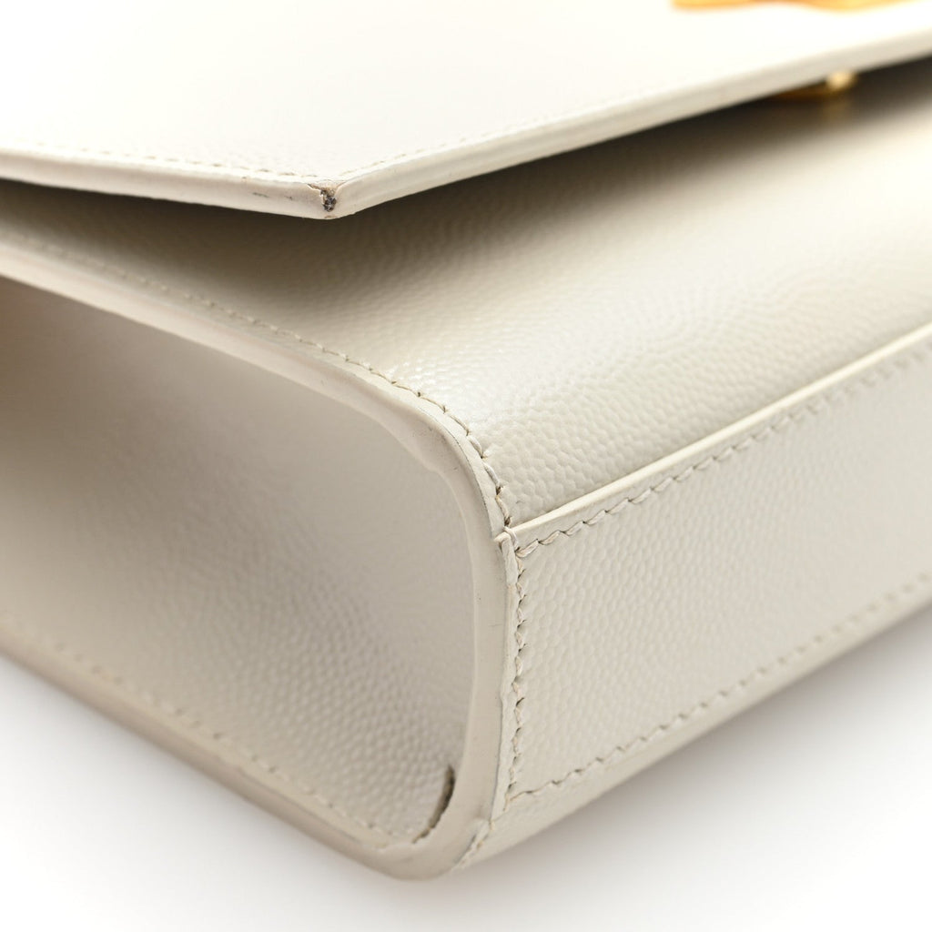 Grain De Poudre Small Monogram Kate Satchel Crema Soft