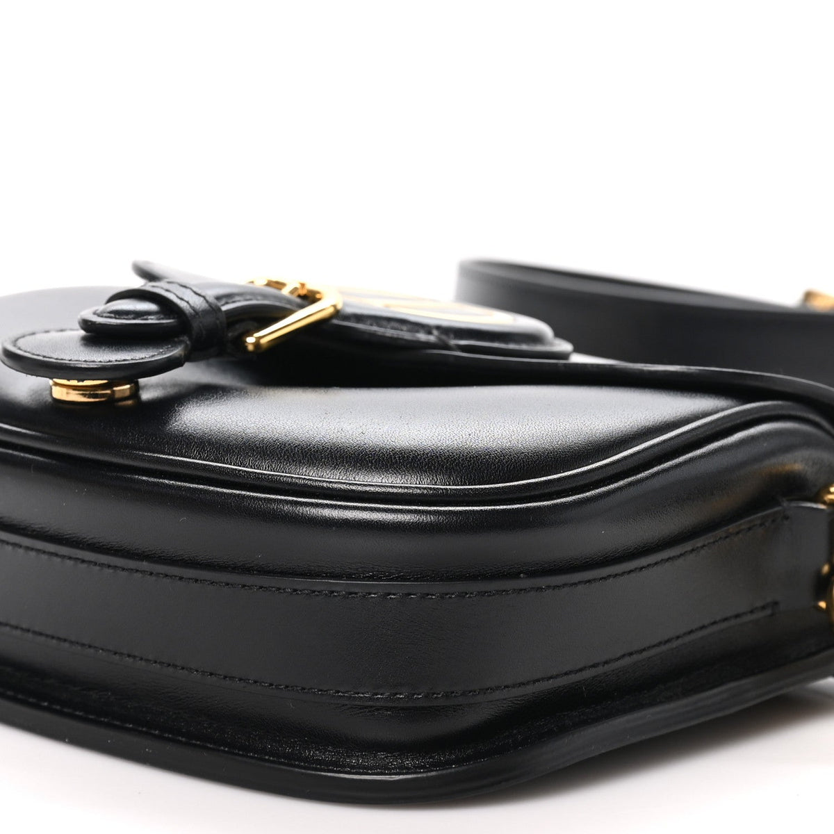 Box Calfskin Small Bobby Flap Black