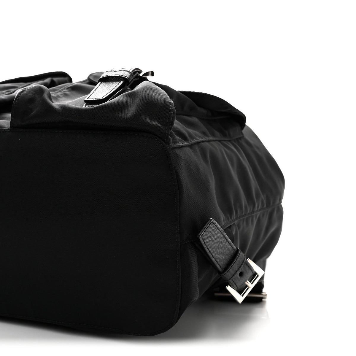 Tessuto Nylon Saffiano Medium Backpack Black