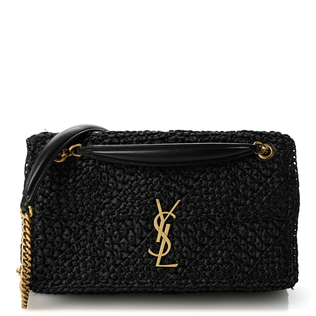 Raffia Monogram Medium Jamie Black