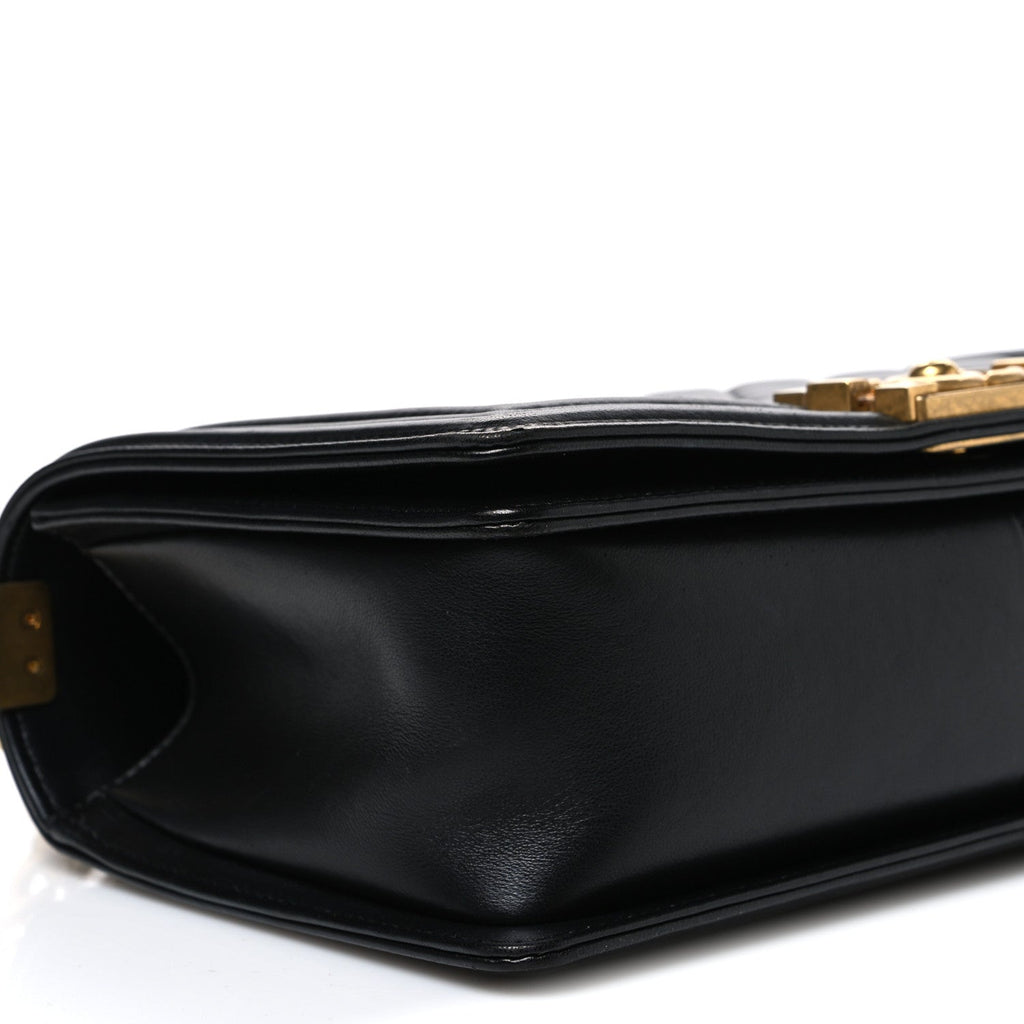 Lambskin Quilted Medium Boy Flap Black