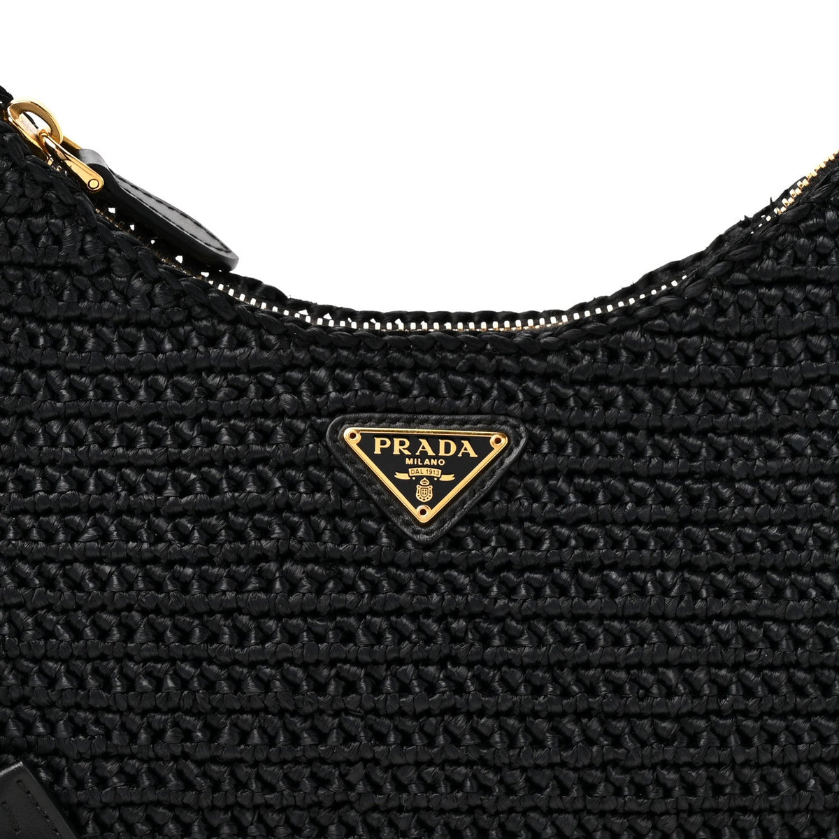 Yarn Raffia Effect Crochet Re-Edition 2005 Shoulder Bag Black