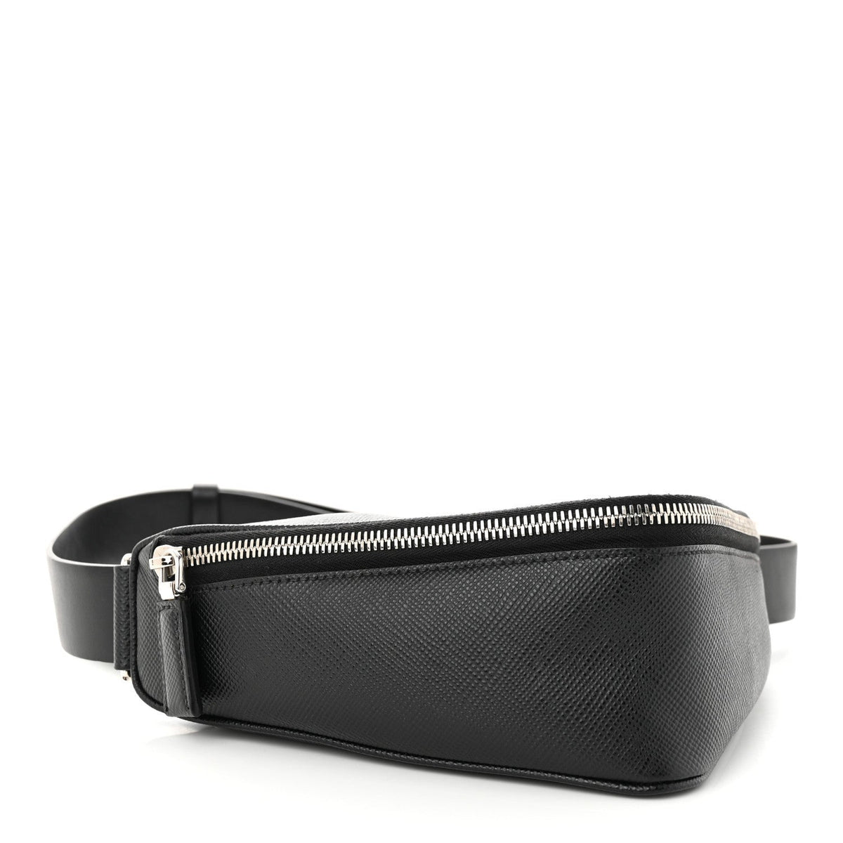 Saffiano Triangle Belt Bag Black