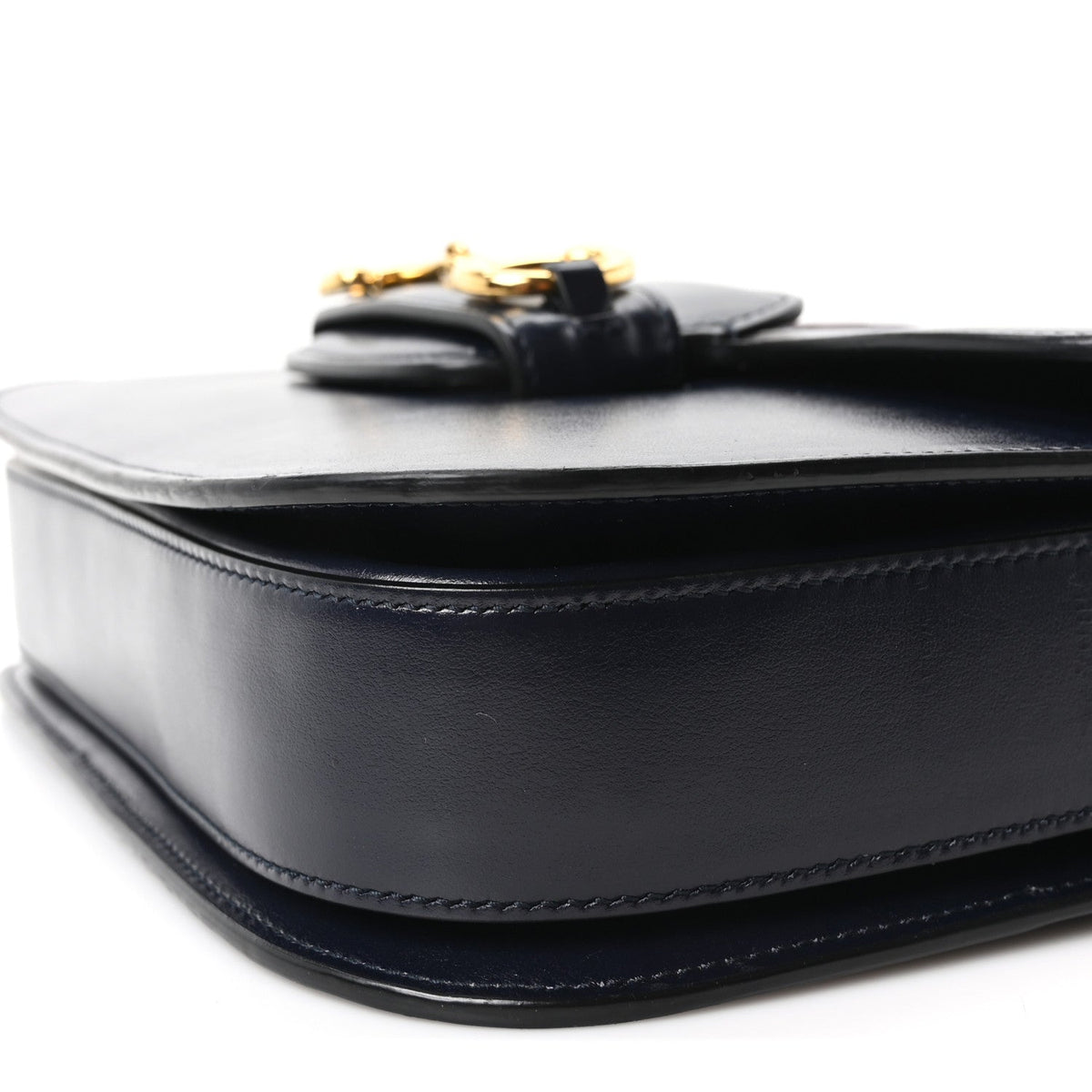 Calfskin Velvet Web Horsebit 1955 Shoulder Bag Blue