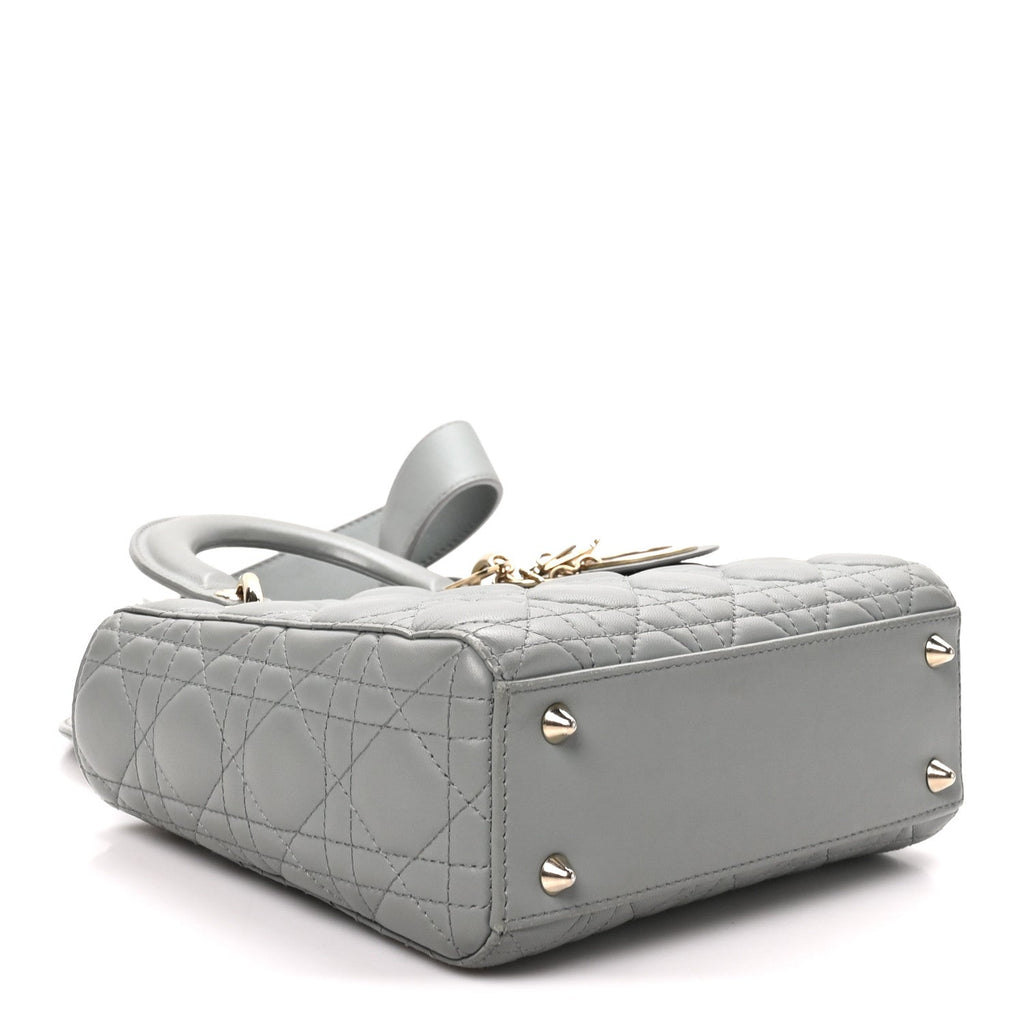 Lambskin Cannage Small My ABCDior Lady Dior Grey