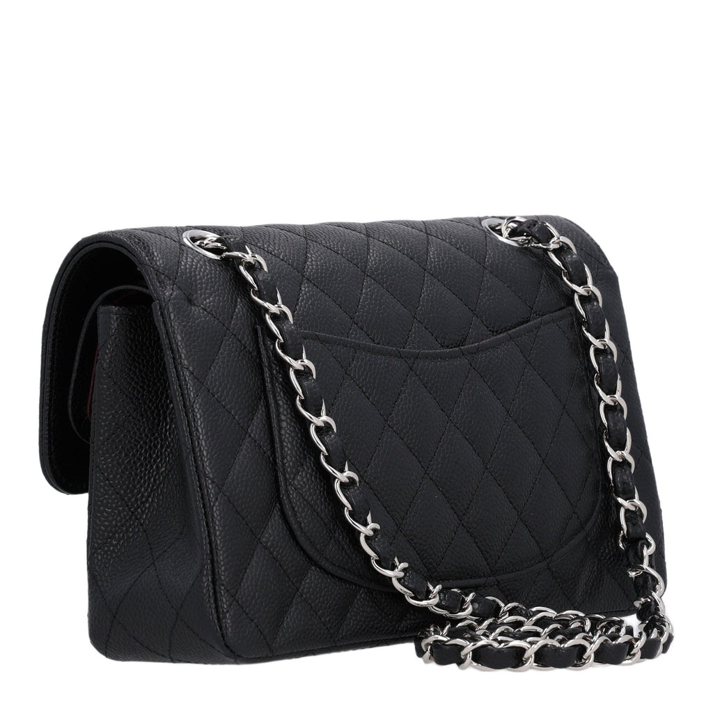 Caviar Quilted Small Double Flap Black