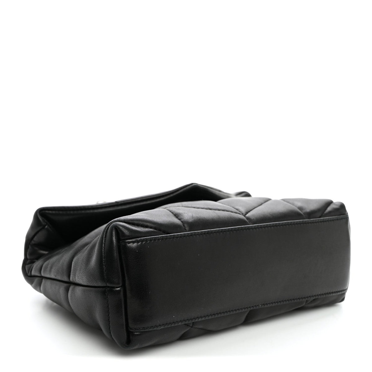 Lambskin Quilted Toy Loulou Puffer Monogram Chain Satchel Black