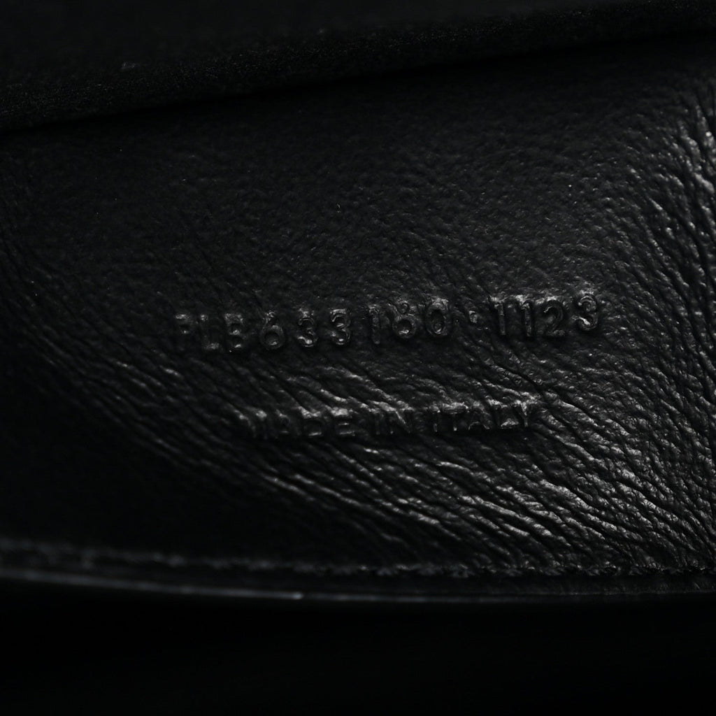 Lambskin Matelasse Monogram Baby Niki Chain Satchel Black