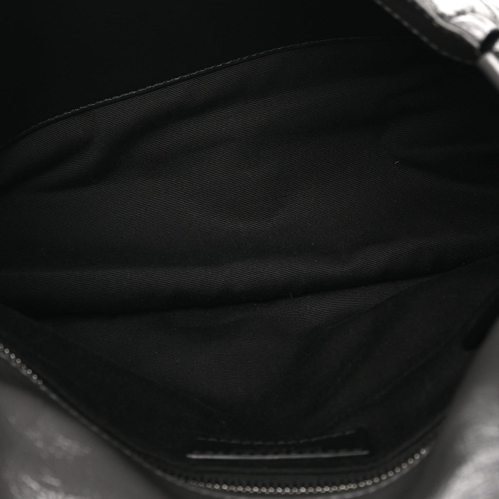Crinkled Calfskin Matelasse Monogram Medium Niki Chain Satchel Thunder
