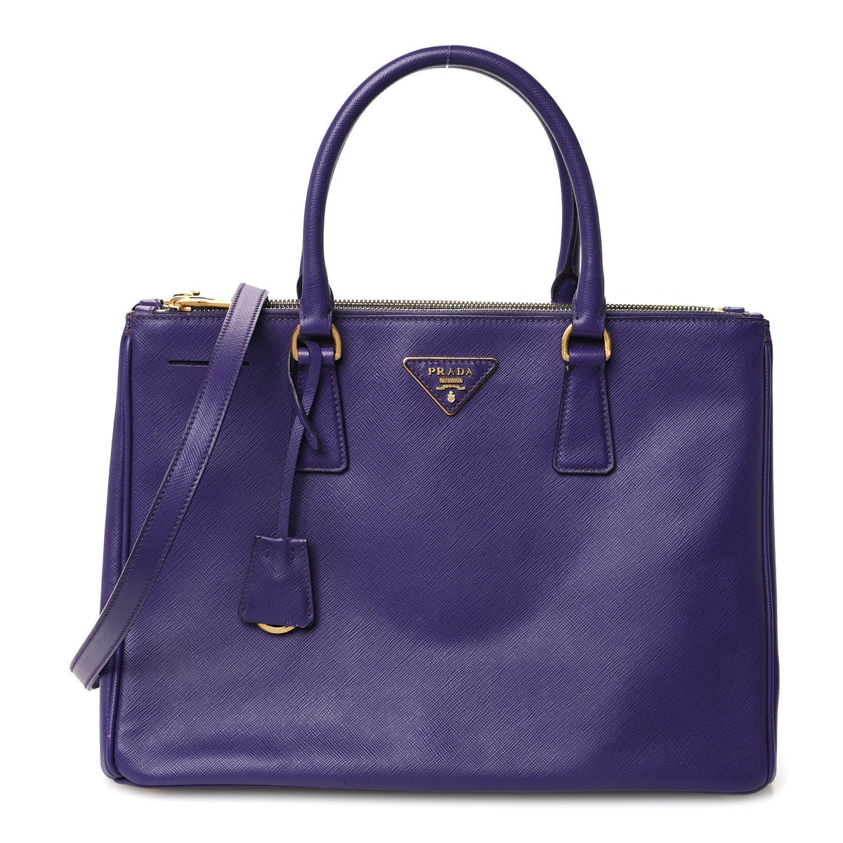 Saffiano Medium Galleria Double Zip Tote Viola