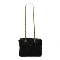 Nylon Tessuto Impuntu Quilted Tote Black