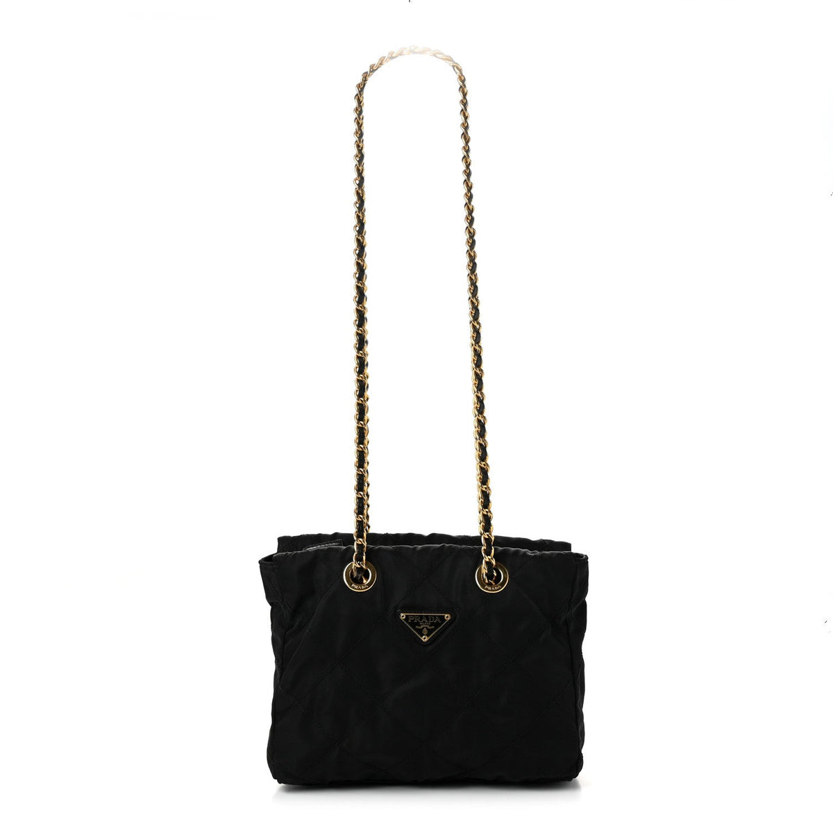 Nylon Tessuto Impuntu Quilted Tote Black