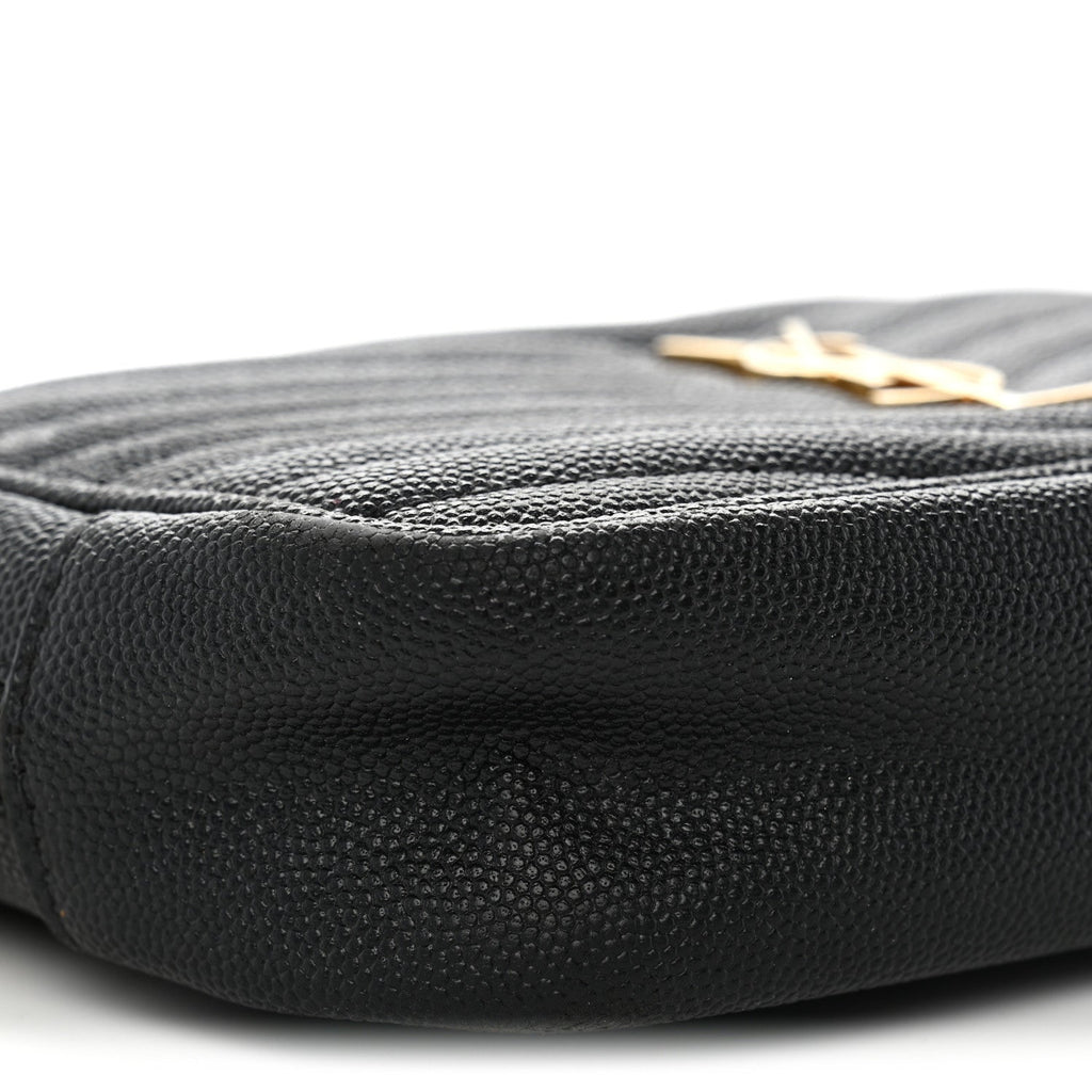 Grain De Poudre Matelasse Monogram Mini Lou Camera Bag Black