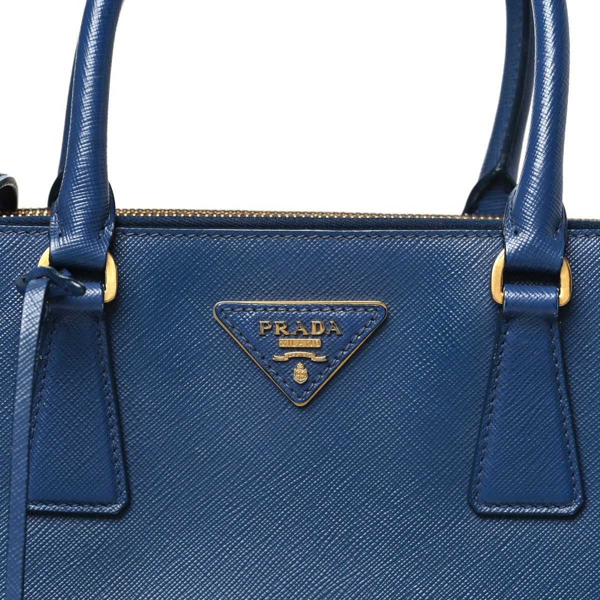 Saffiano Small Galleria Double Zip Tote Bluette