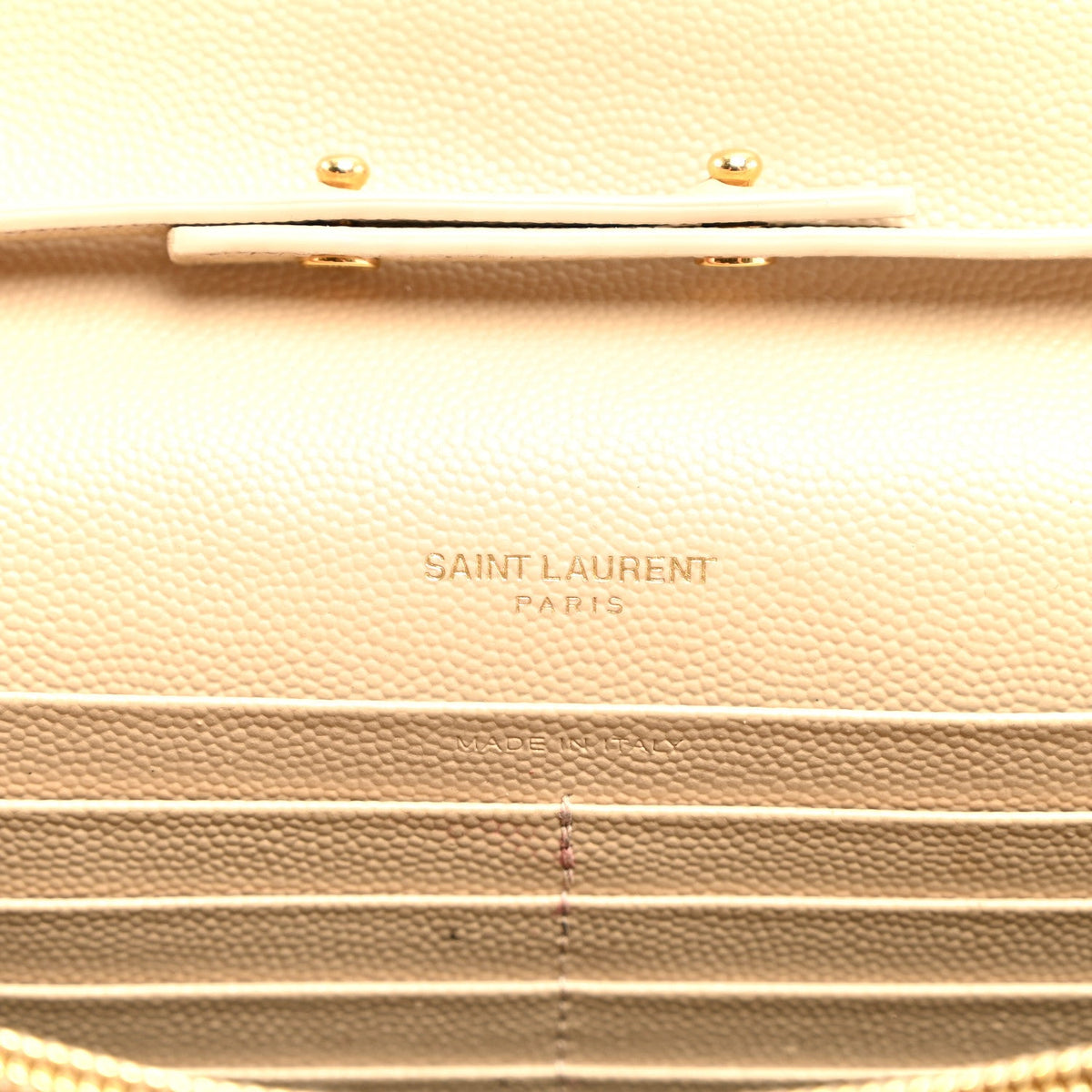 Grain De Poudre Matelasse Chevron Monogram Chain Wallet Dark Beige