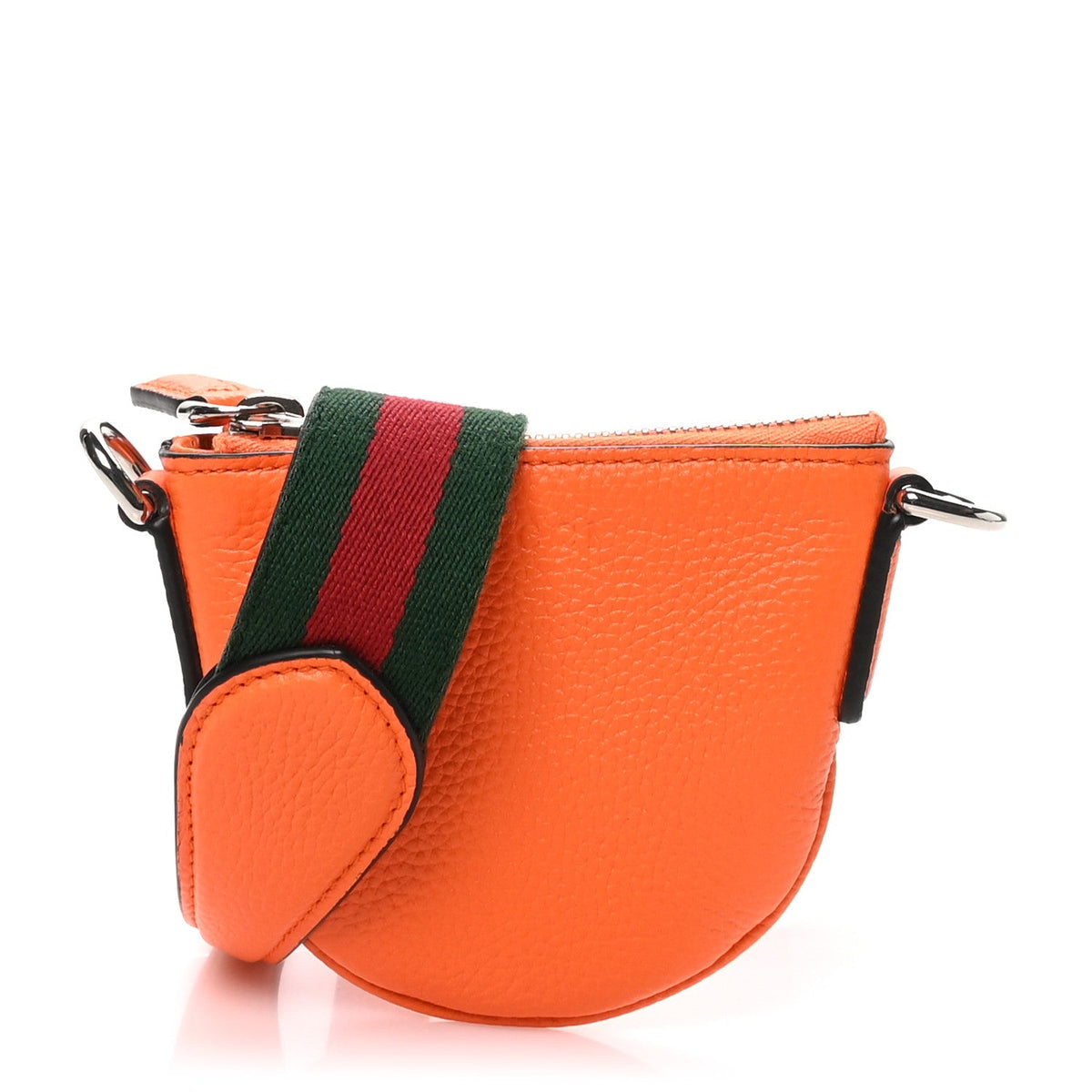 Pebbled Calfskin Mini B Shoulder Bag Orange