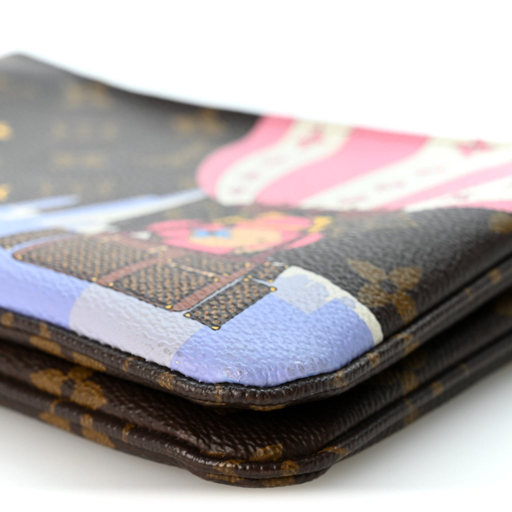 Monogram 2019 Christmas Animation Double Zip Pochette
