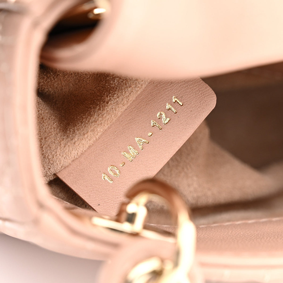 Lambskin Cannage Micro Lady Dior Rose Des Vents