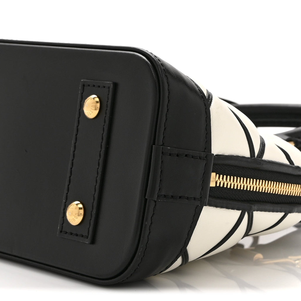 Lambskin Malletage Alma BB Black White