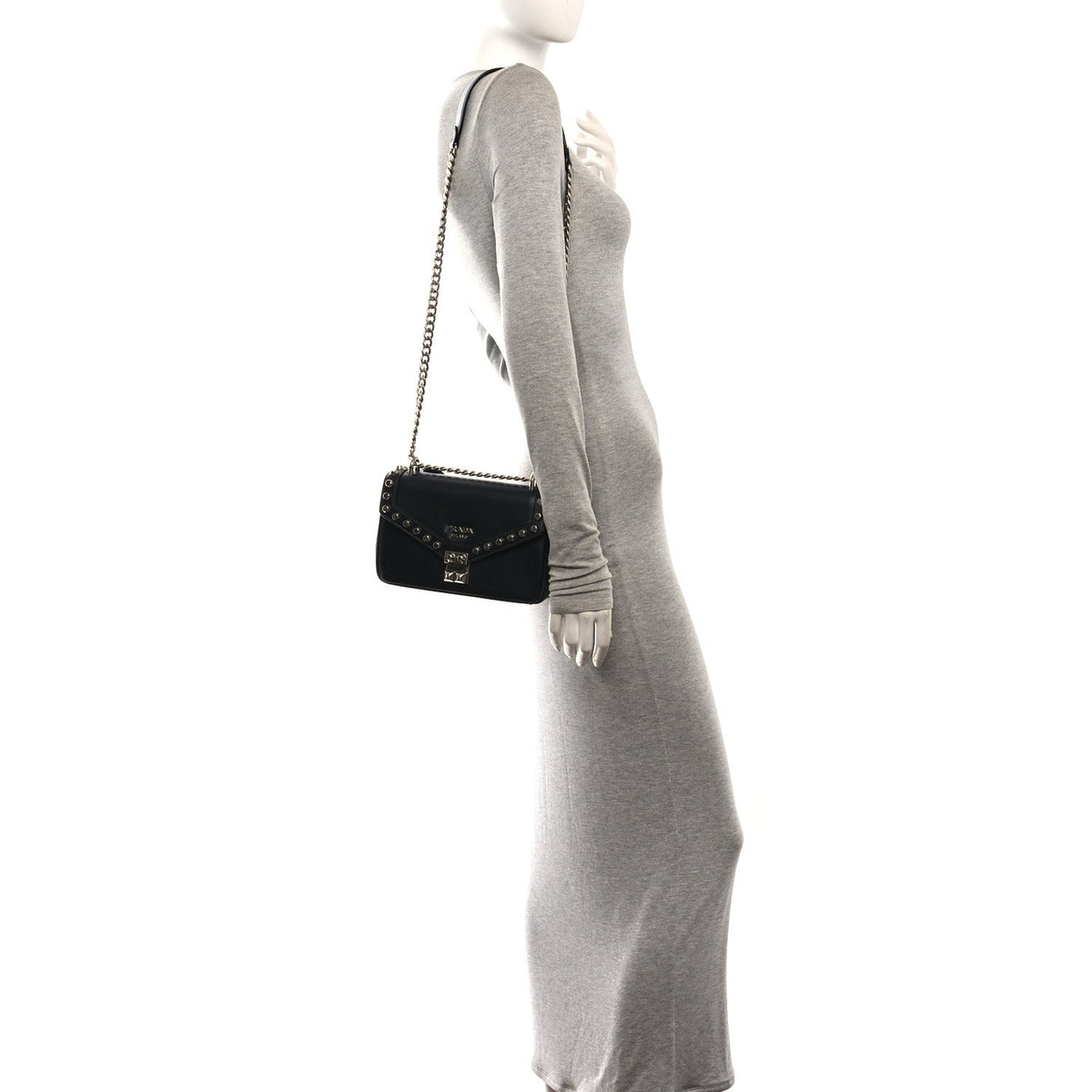 Saffiano Pattina Crossbody Bag Black