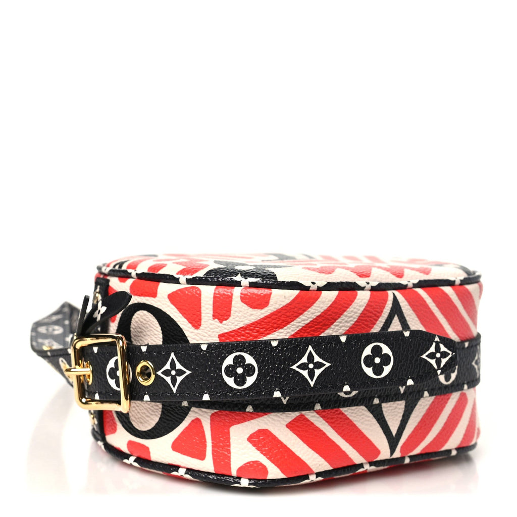 Monogram Giant Crafty Boite Chapeau Souple PM Creme Rouge Black