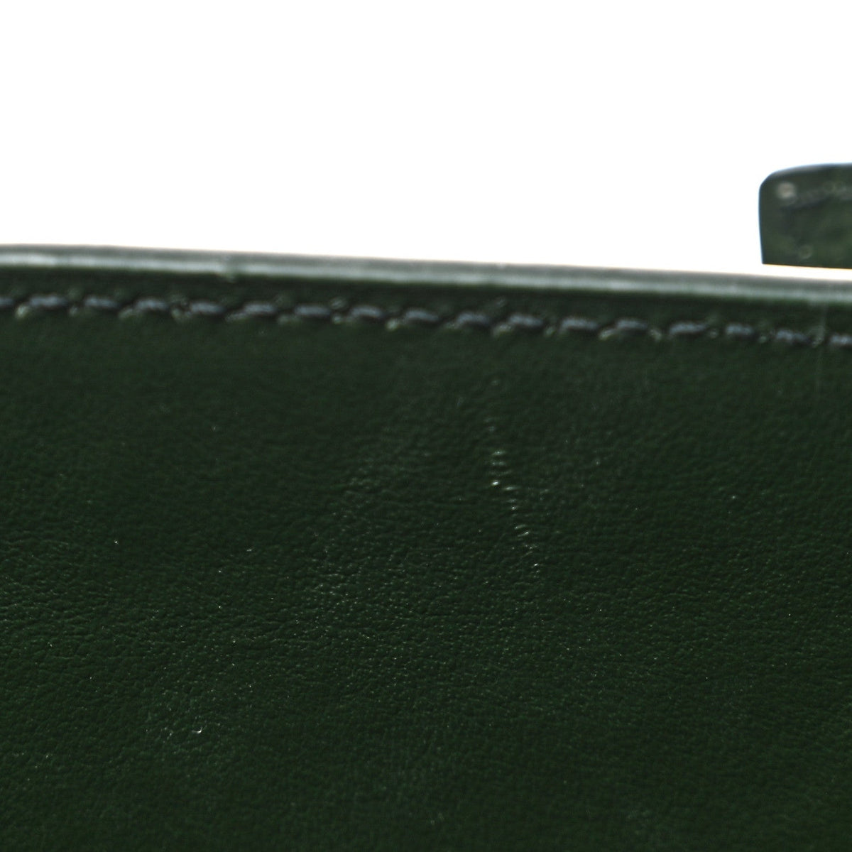 Calfskin Crocodile Embossed Nano Sac De Jour Dark Green