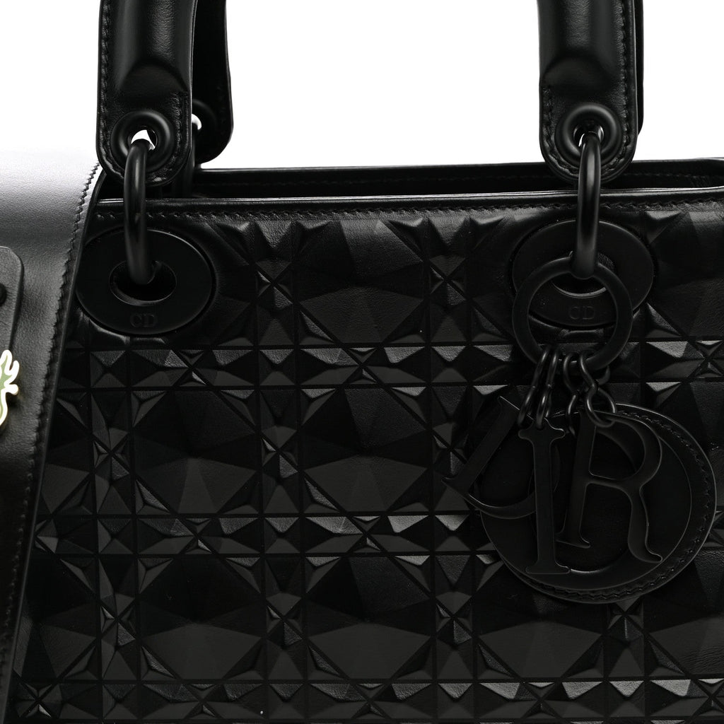 Calfskin Cannage Diamond Small My ABCDior Lady Dior Black