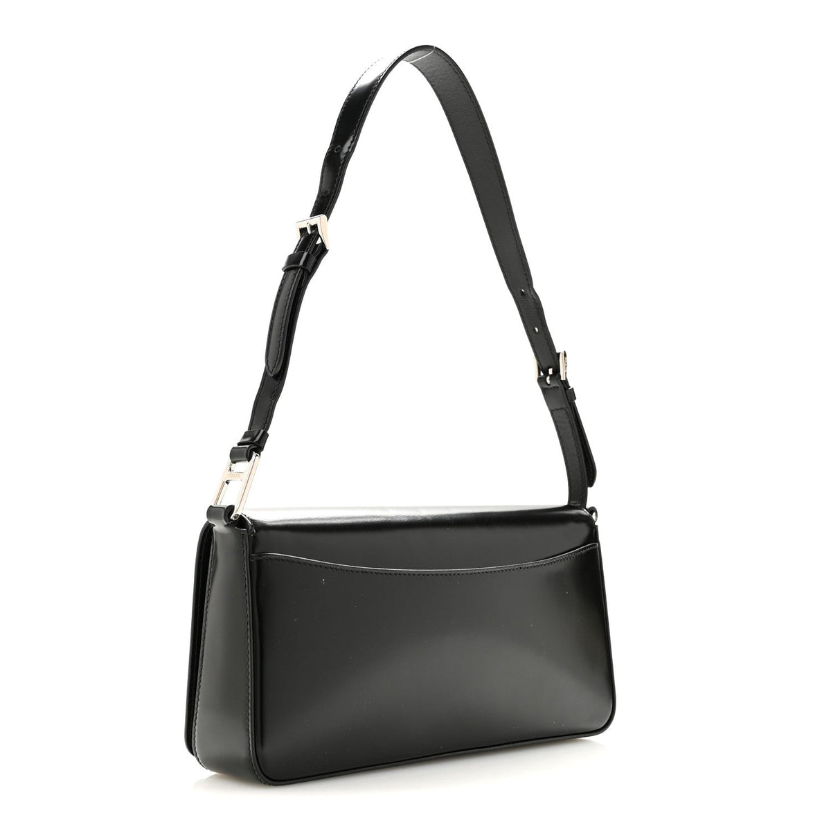 Spazzolato Femme Flap Shoulder Bag Black