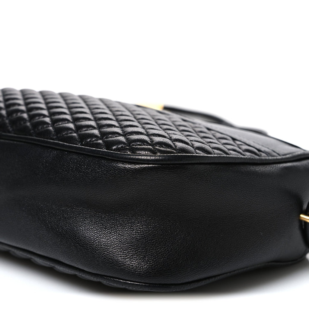 Lambskin Quilted Victoire Camera Bag Black