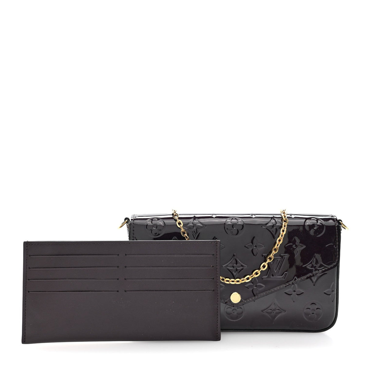 Vernis Pochette Felicie Chain Wallet Amarante