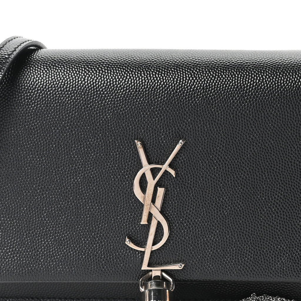 Grain De Poudre Classic Monogram Kate Tassel Chain Wallet Black