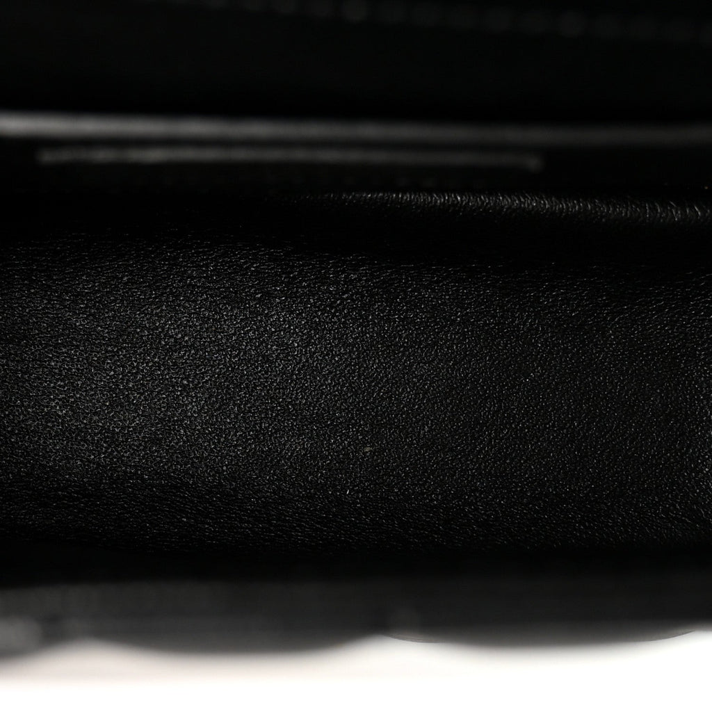 Lambskin Matelasse Monogram Small Vicky Chain Bag Black