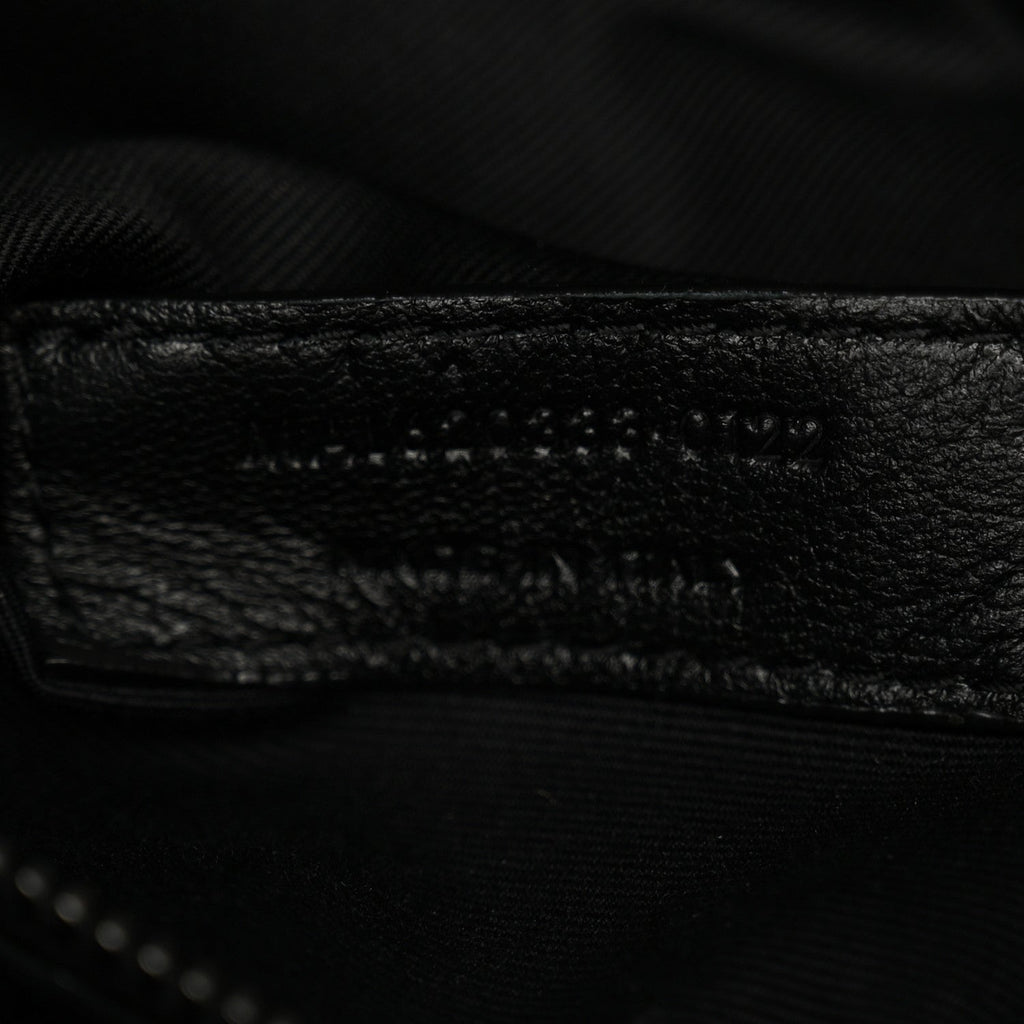 Lambskin Quilted Toy Loulou Puffer Monogram Monochrome Chain Satchel Black