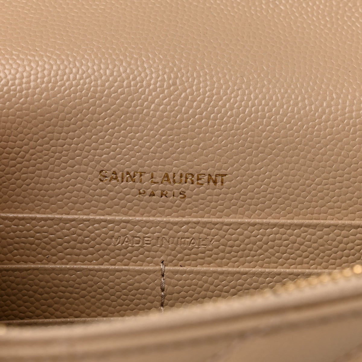 Grain De Poudre Matelasse Chevron Monogram Envelope Chain Wallet Nude Powder