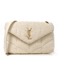 Boucle Tweed Quilted Toy Loulou Puffer Monogram Chain Satchel Craie