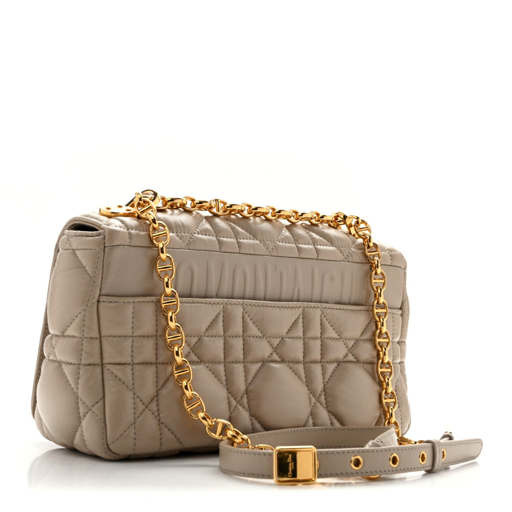 Calfskin Macrocannage Medium Caro Bag Sand
