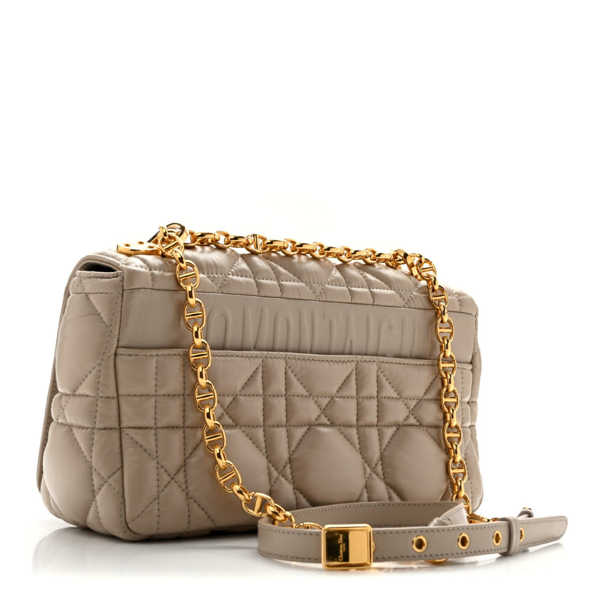 Calfskin Macrocannage Medium Caro Bag Sand