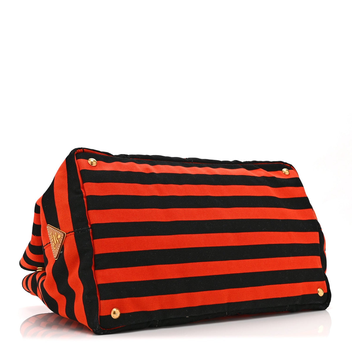Canapa Striped Tote Arancio
